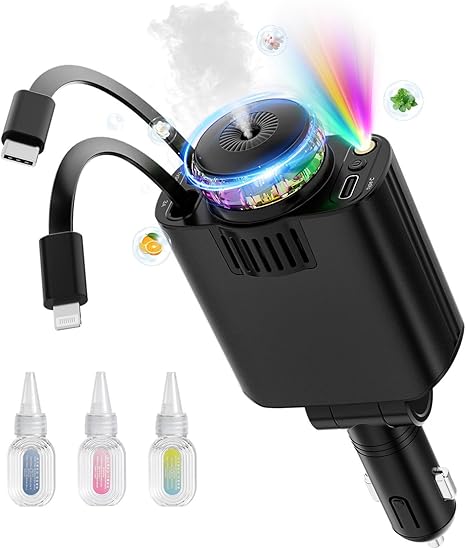 5 in 1 CAR CHARGER WITH ➕3 PERFUMES🎁  ➕ 30% OFF ➕FREE DELIVERY🎁