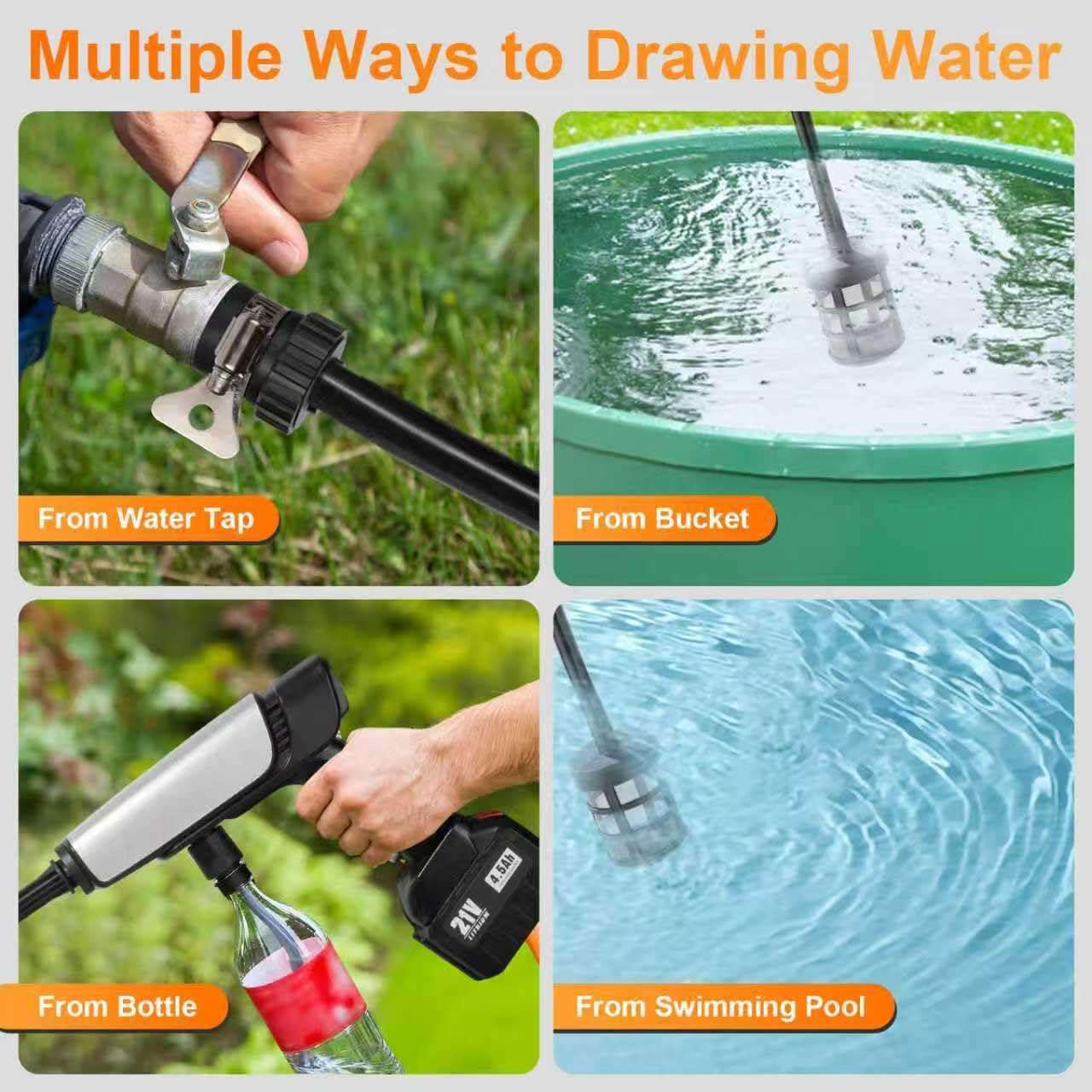 Cordless Pressure Washer Battery Powered /غسالة ضغط لاسلكية تعمل بالبطارية
