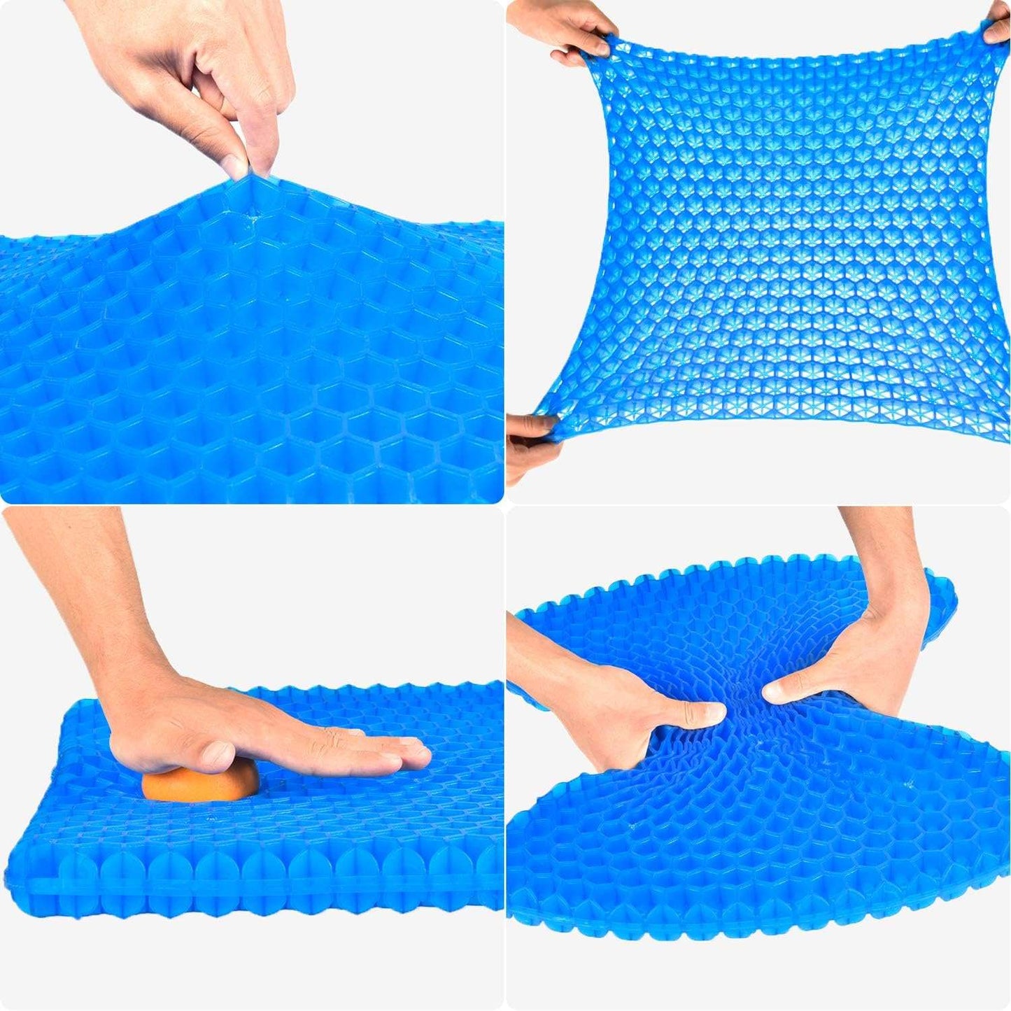 Silicone Ice Seat Cushion for Office Chair, Car & Back Pain Relief