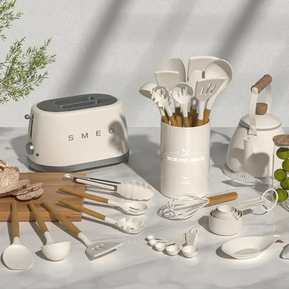 33 Piece Non-Stick Kitchen Utensils with Stand