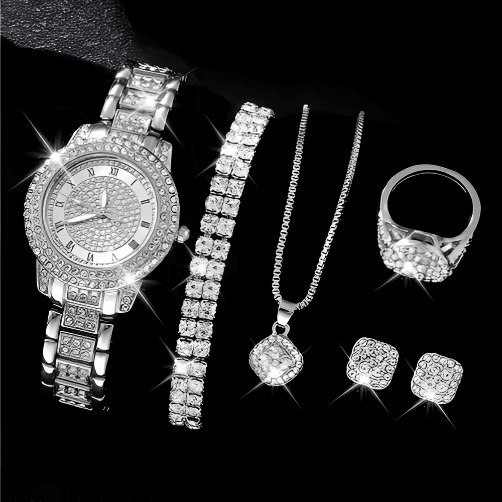 Butterfly Watch & Jewelry Set 6PCS