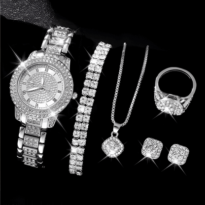 Butterfly Watch & Jewelry Set 6PCS